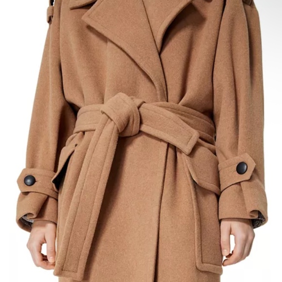 The kooples wool blend oversized belted coat - Picture 12 of 15